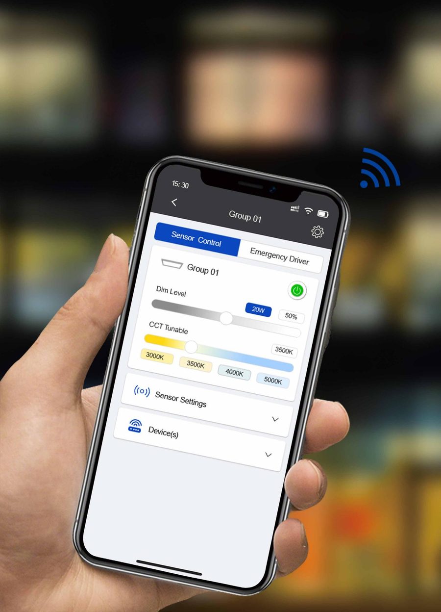 HSE WISE app controlling a lighting group